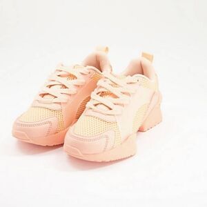 ASOS DESIGN Direction mesh lace up sneakers in peach Size 5 US 7